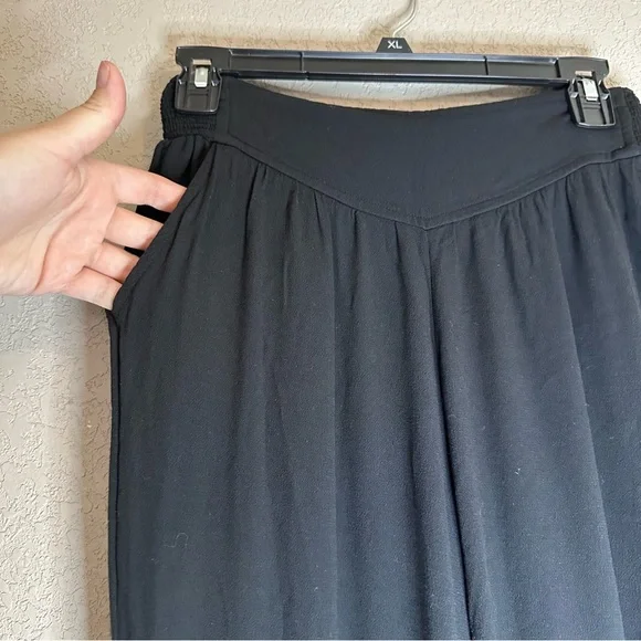 Aerie Women’s XS Elastic Waist Front Pleated Jogger Pants Black Athleisure - Picture 2 of 13